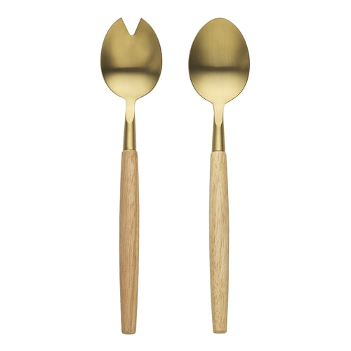 ECOLOGY ALTO 2PC SALAD SERVERS GOLD