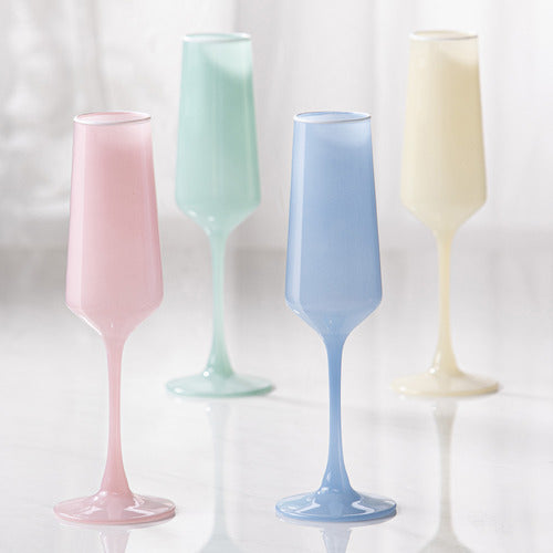 LADELLE CHELSEA  CHAMPAGNE GLASS 4PK SKY