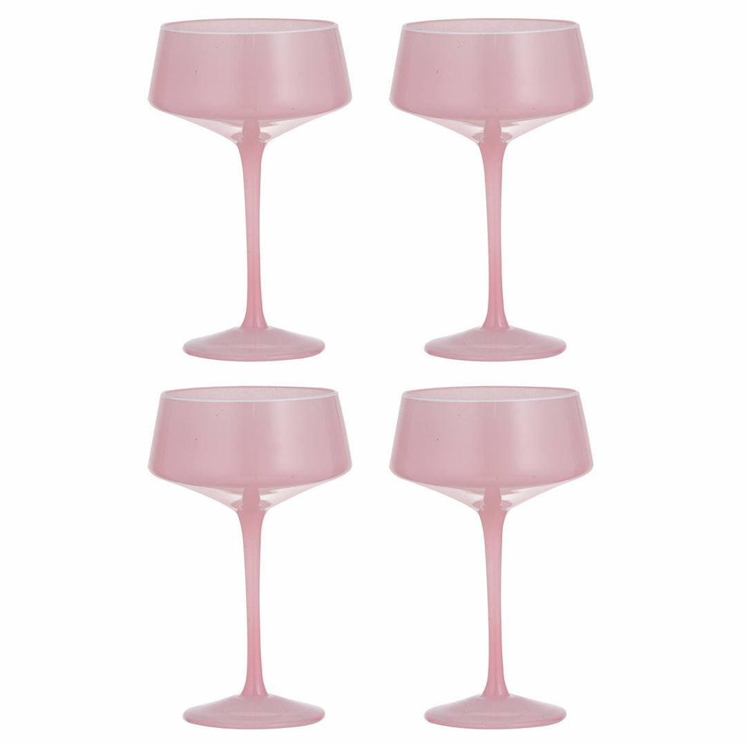 LADELLE CHELSEA COUPE GLASS 4PK BLUSH