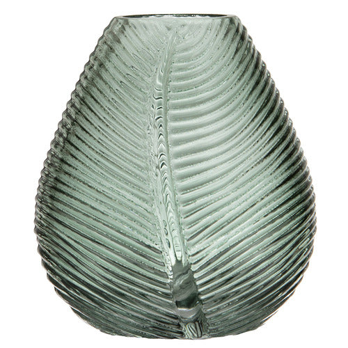 LADELLE CHELSEA GREEN LEAF VASE SML