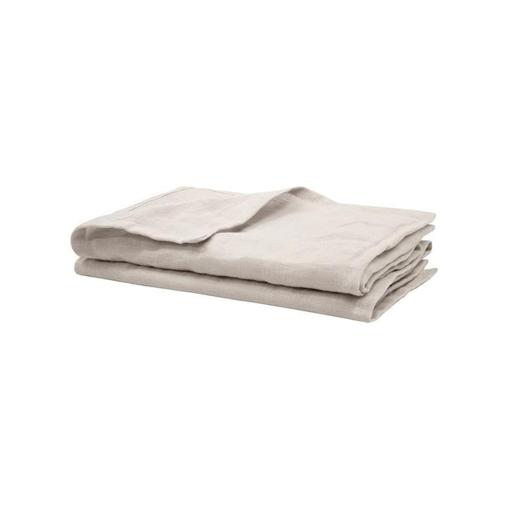 LINEN NAPKINS 2PC SET 45X45CM PEBBLE