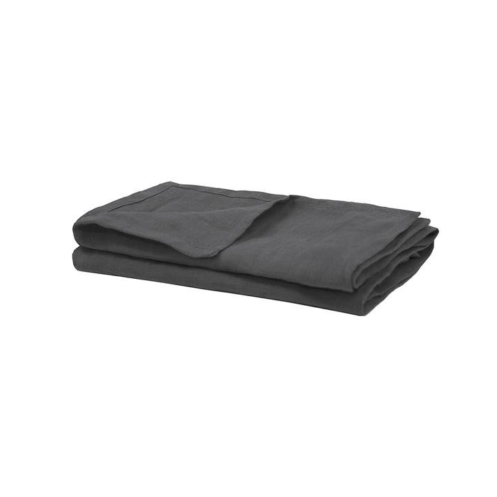 LINEN NAPKINS 2PC SET 45X45CM CHARCOAL