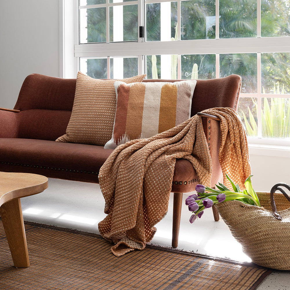 BAMBURY ENDOR THROW TERRACOTTA