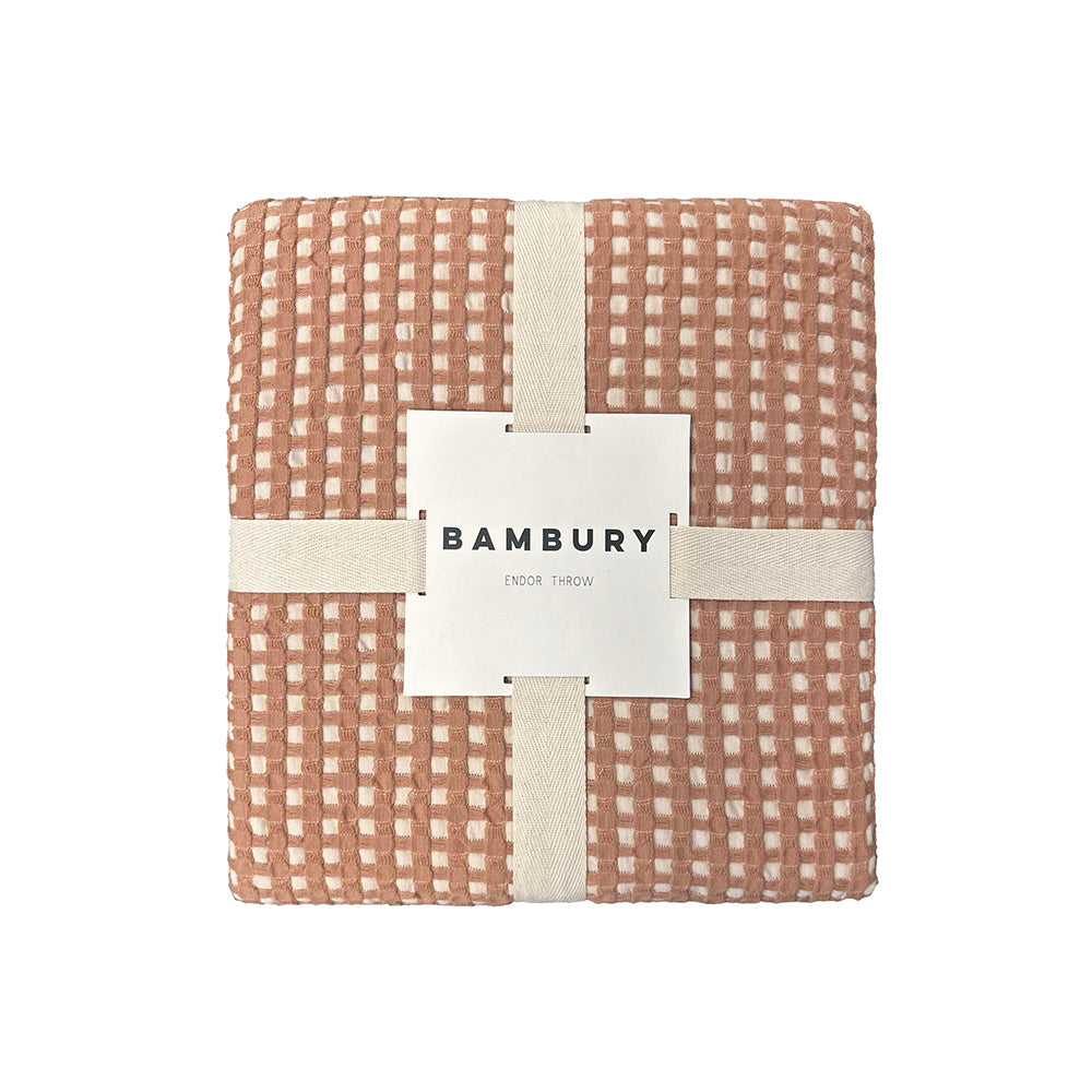 BAMBURY ENDOR THROW TERRACOTTA