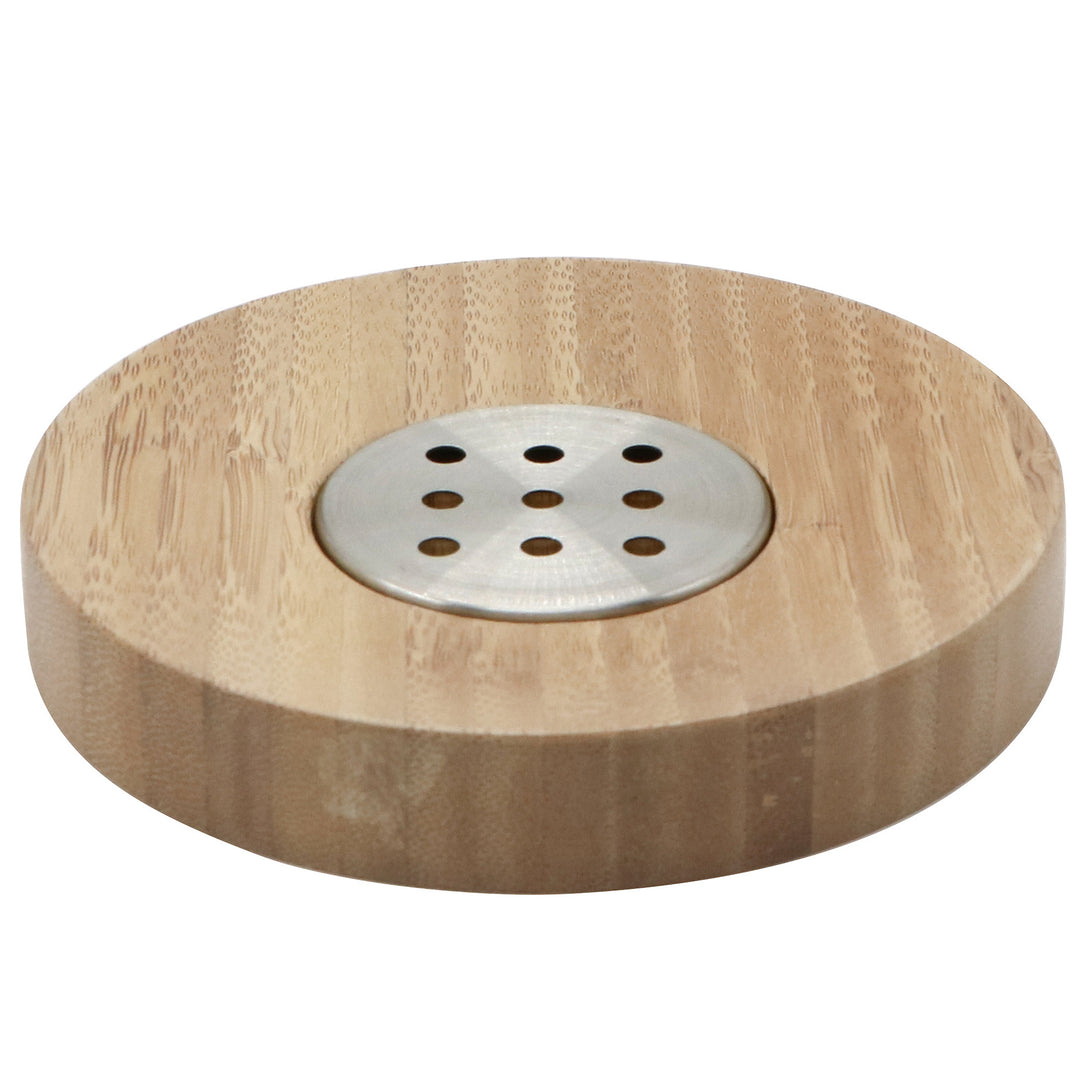 BAMBOO ROUND SOAP DISH