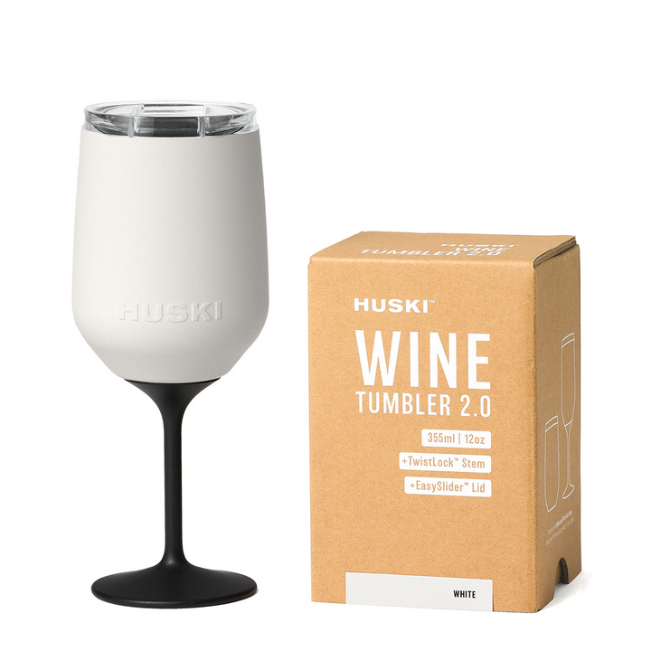 HUSKI WINE TUMBLER 2.0 WHITE 355ML