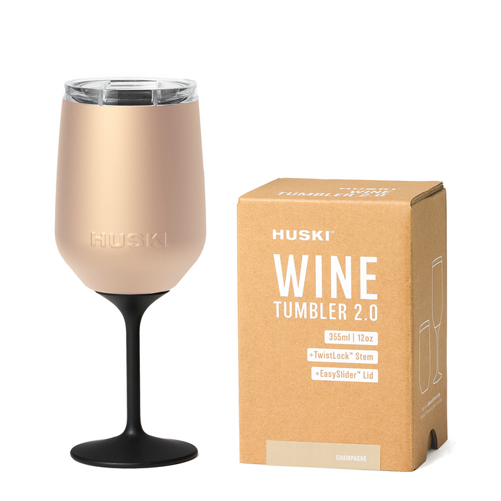 HUSKI WINE TUMBLER 2.0 CHAMPAGNE 355ML