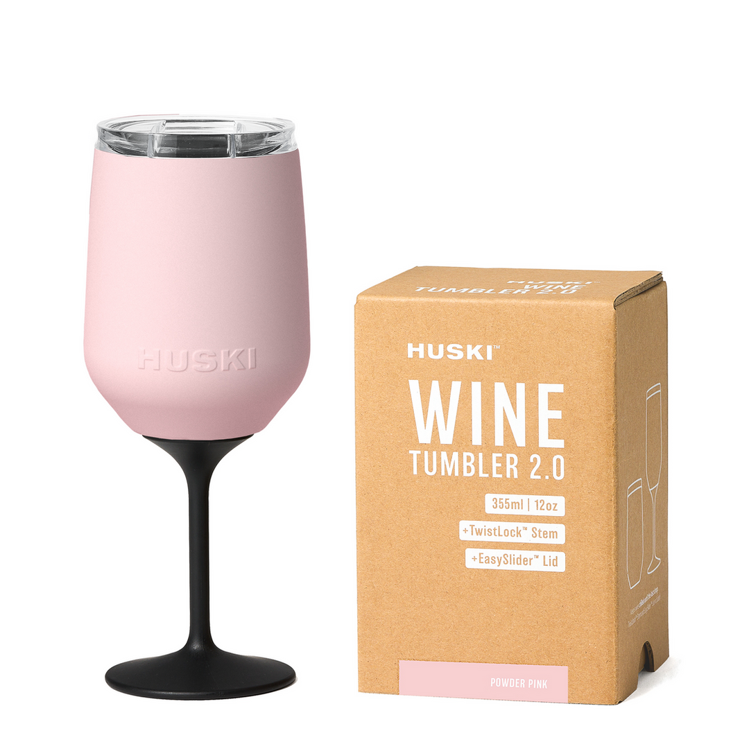 HUSKI WINE TUMBLER 2.0 POWDER PINK 355ML