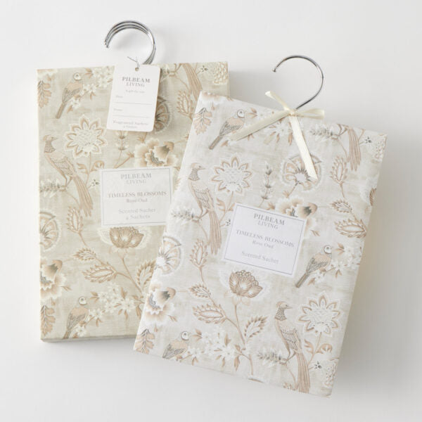 TIMELESS BLOSSOMS ROSE SCENTED HANGING SACHETS X4