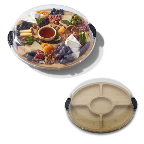 BUILD A BOARD BAMBOO DIVIDED RND 14INCH