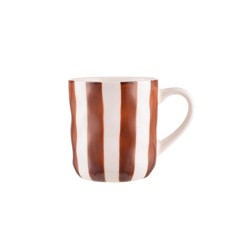 NOSS & CO MUG BROWN STRIPE