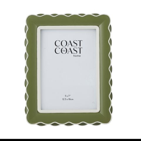 PAYTON RESIN PHOTO FRAME OLIVE 5X7"