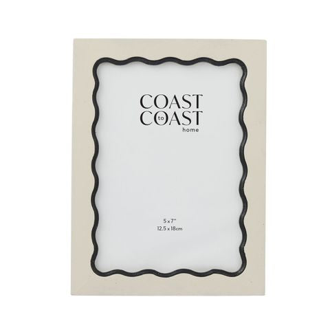 VIVIEN PHOTO FRAME 5X7 IVORY/BLACK