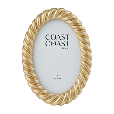 BLAKE OVAL FRAME 4X6 GOLD