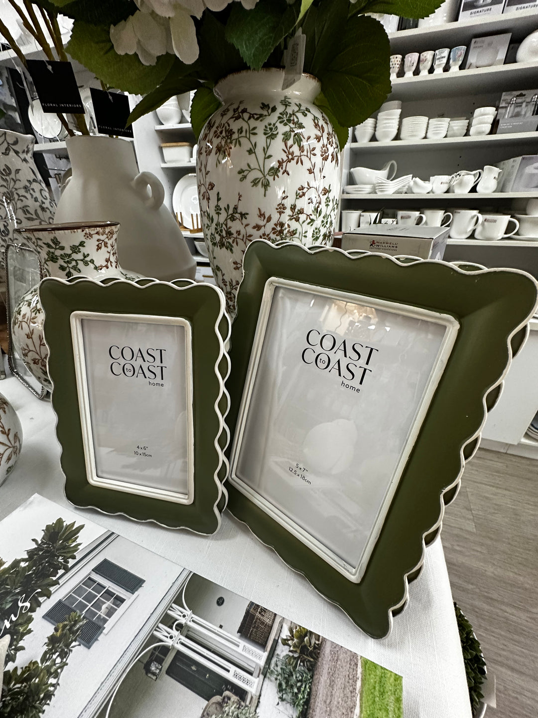 PAYTON RESIN PHOTO FRAME OLIVE 5X7"