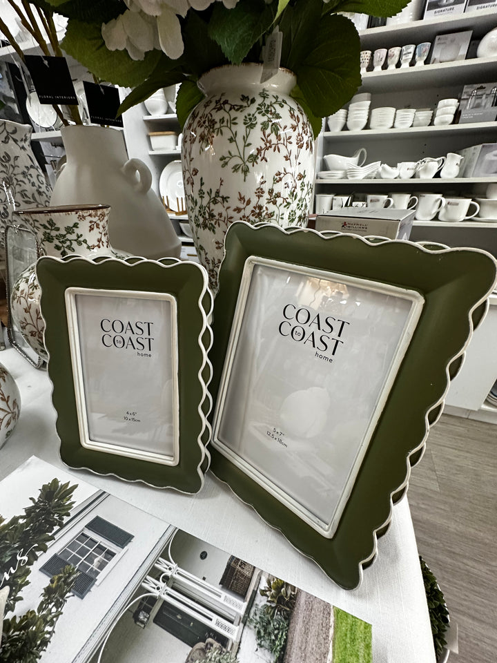 PAYTON RESIN PHOTO FRAME OLIVE 5X7"