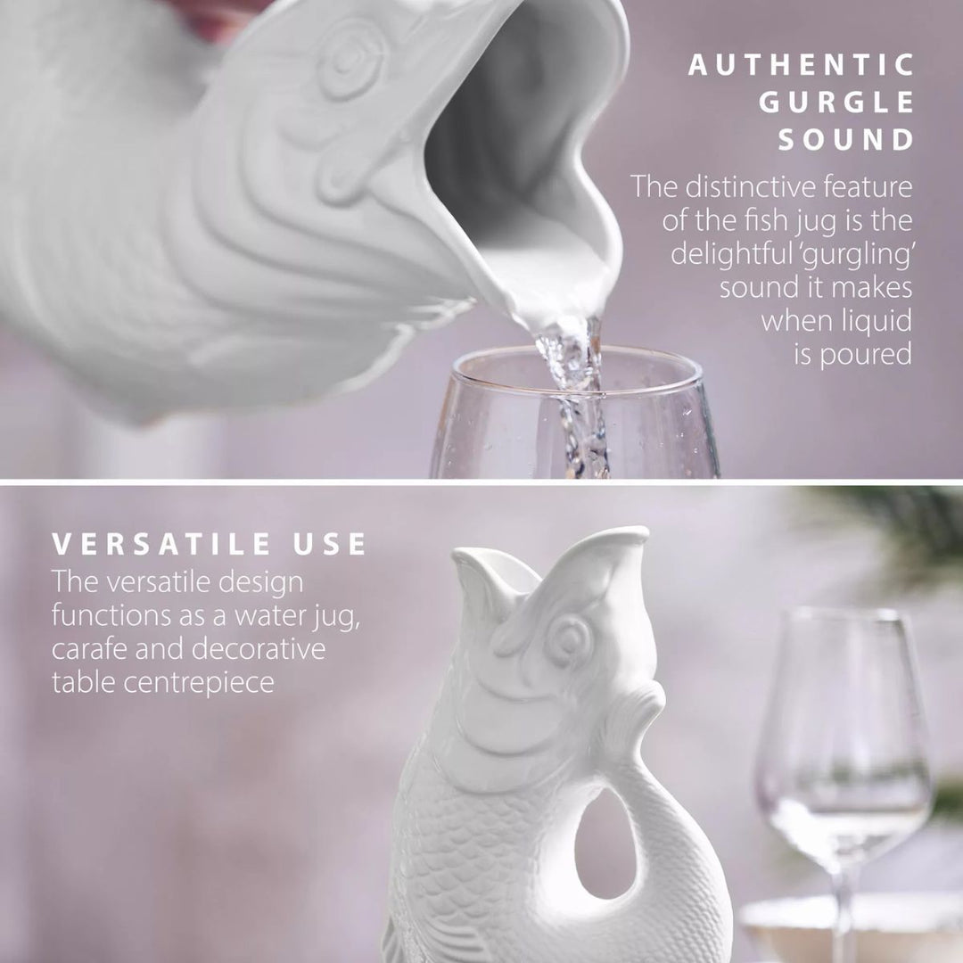 WADE FISH JUG WHITE 1.2L