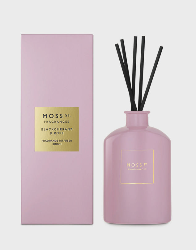 MOSS ST DIFFUSER BLACKCURRENT & ROSE 300ML