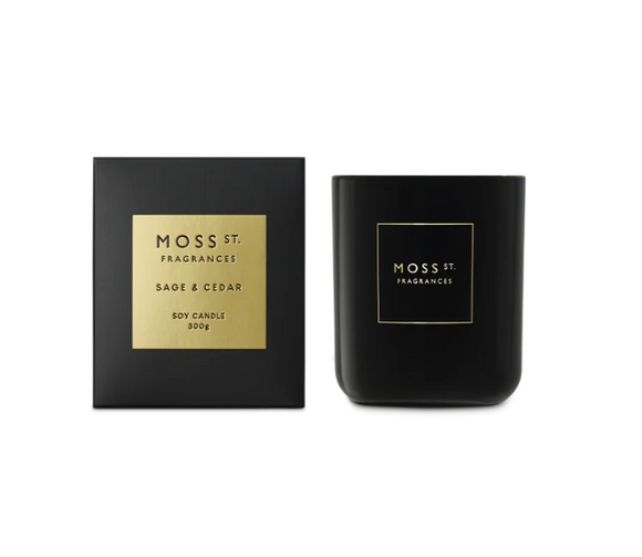 MOSS ST CANDLE SAGE & CEDAR 300G
