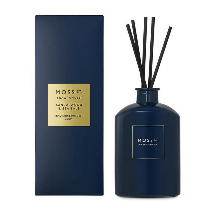 MOSS ST DIFFUSER SANDALWOOD & SEASALT 300ML