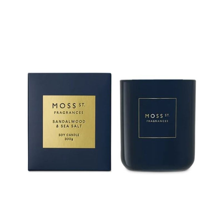 MOSS ST CANDLE SANDALWOOD & SEASALT 300G