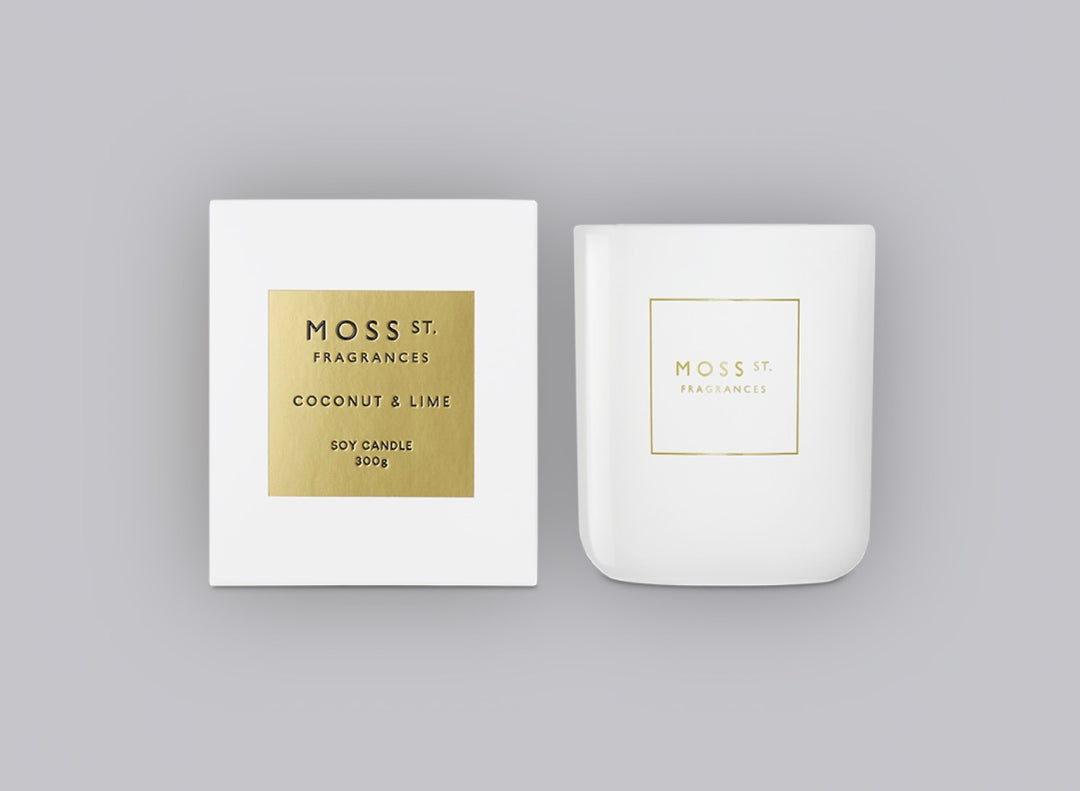 MOSS ST CANDLE COCONUT & LIME 300G