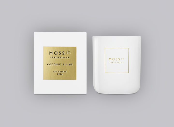 MOSS ST CANDLE COCONUT & LIME 300G