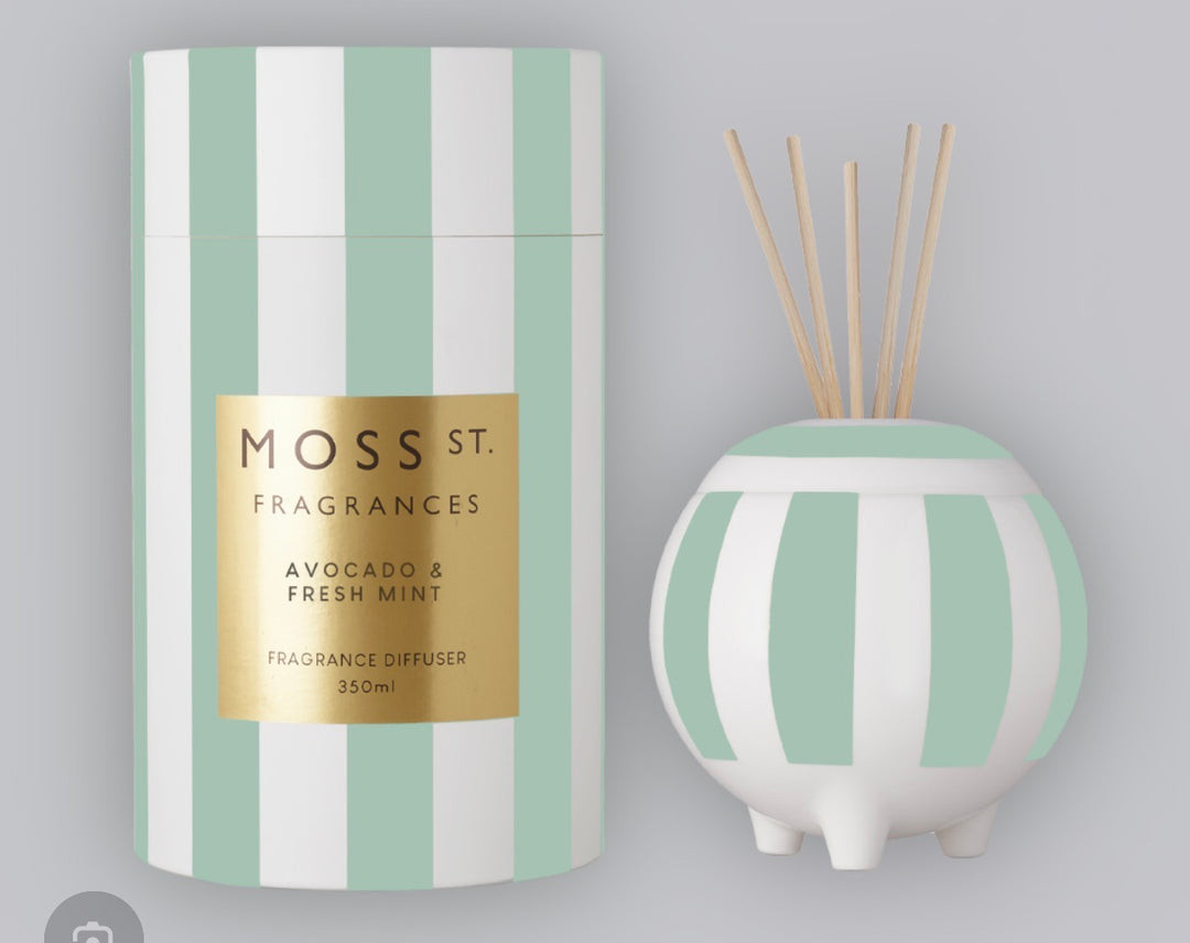 MOSS ST CERAMIC DIFFUSER AVOCADO & FRESH MINT 350ML