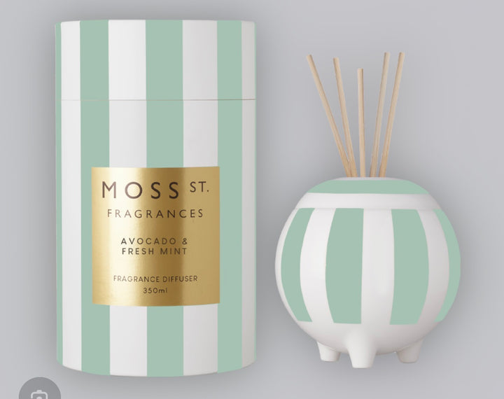 MOSS ST CERAMIC DIFFUSER AVOCADO & FRESH MINT 350ML