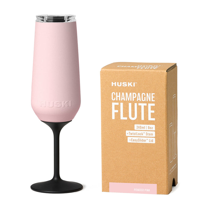 HUSKI CHAMPAGNE FLUTE POWDER PINK 240ML