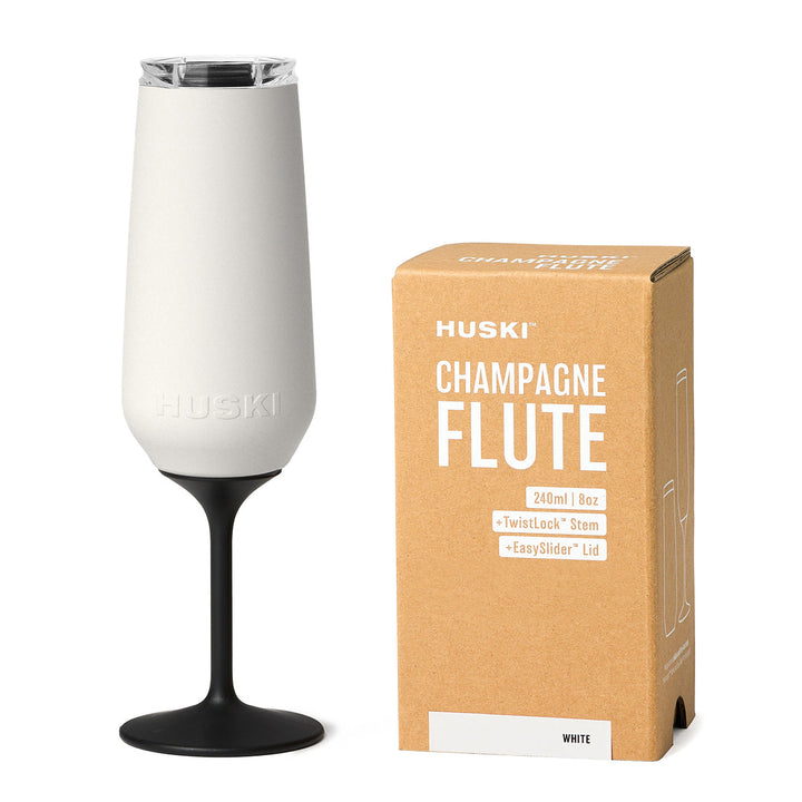 HUSKI CHAMPAGNE FLUTE WHITE 240ML