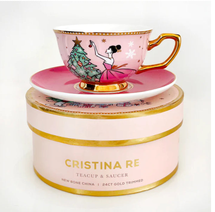 CRISTINA RE TEACUP & SAUCER LA BELLE NOEL