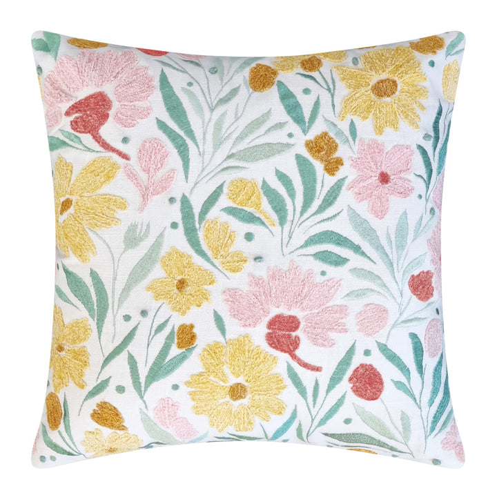 J.ELLIOT HOME MILLIE CUSHION 50X50CM BUBBLEGUM & WHITE