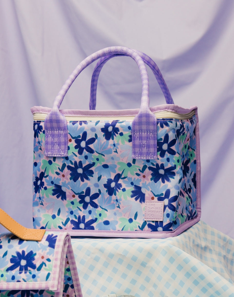 THE SOMEWHERE CO LUNCH BAG BLUE MEADOW