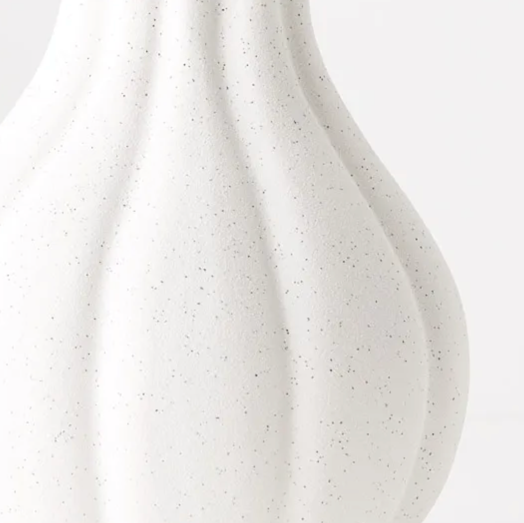 FLORAL INTERIORS HANA VASE WHITE 30CMX16CM